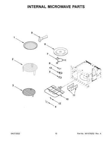 Internal microwave parts