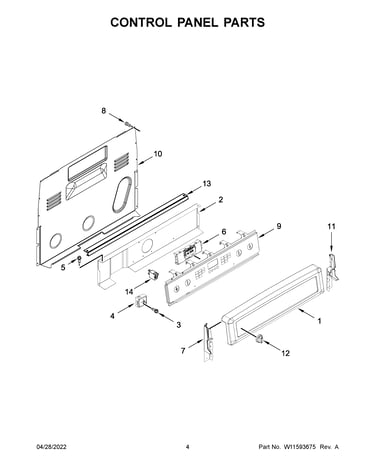 Control panel parts