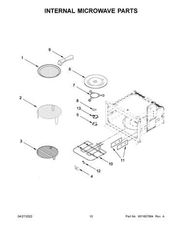 Internal microwave parts