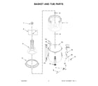 Whirlpool 2DWTW4705EW2 basket and tub parts diagram