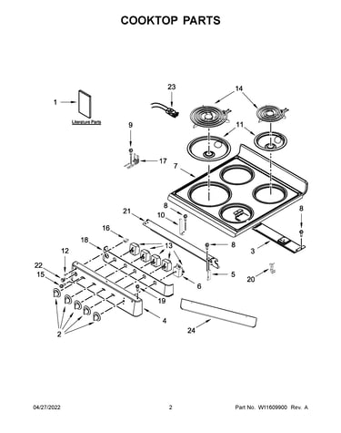 Cooktop parts