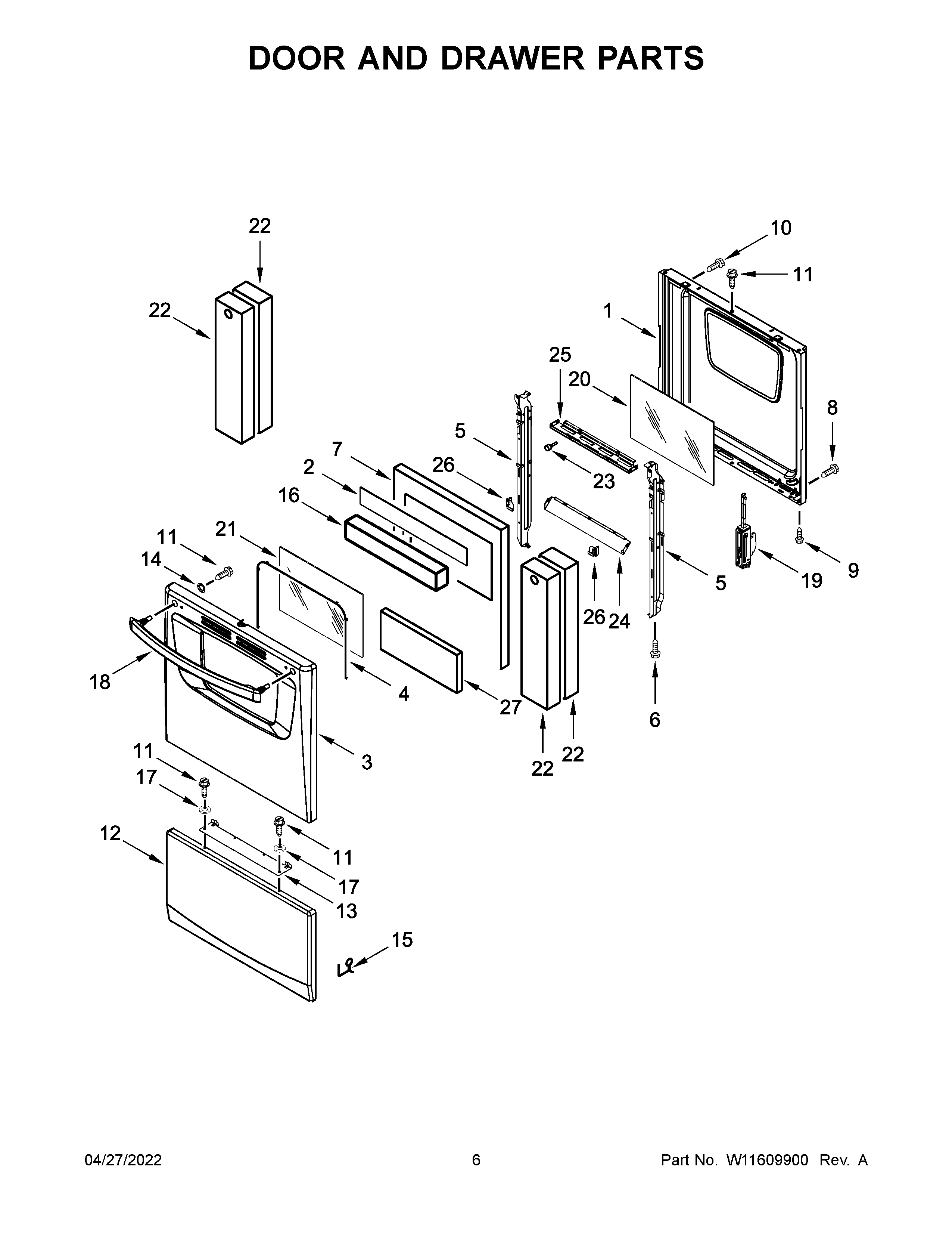 Door and drawer parts