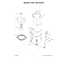 Whirlpool 1CWTW4815EW2 basket and tub parts diagram