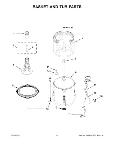 Basket and tub parts