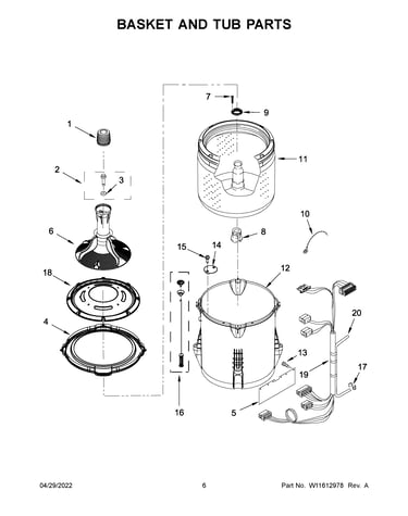 Basket and tub parts