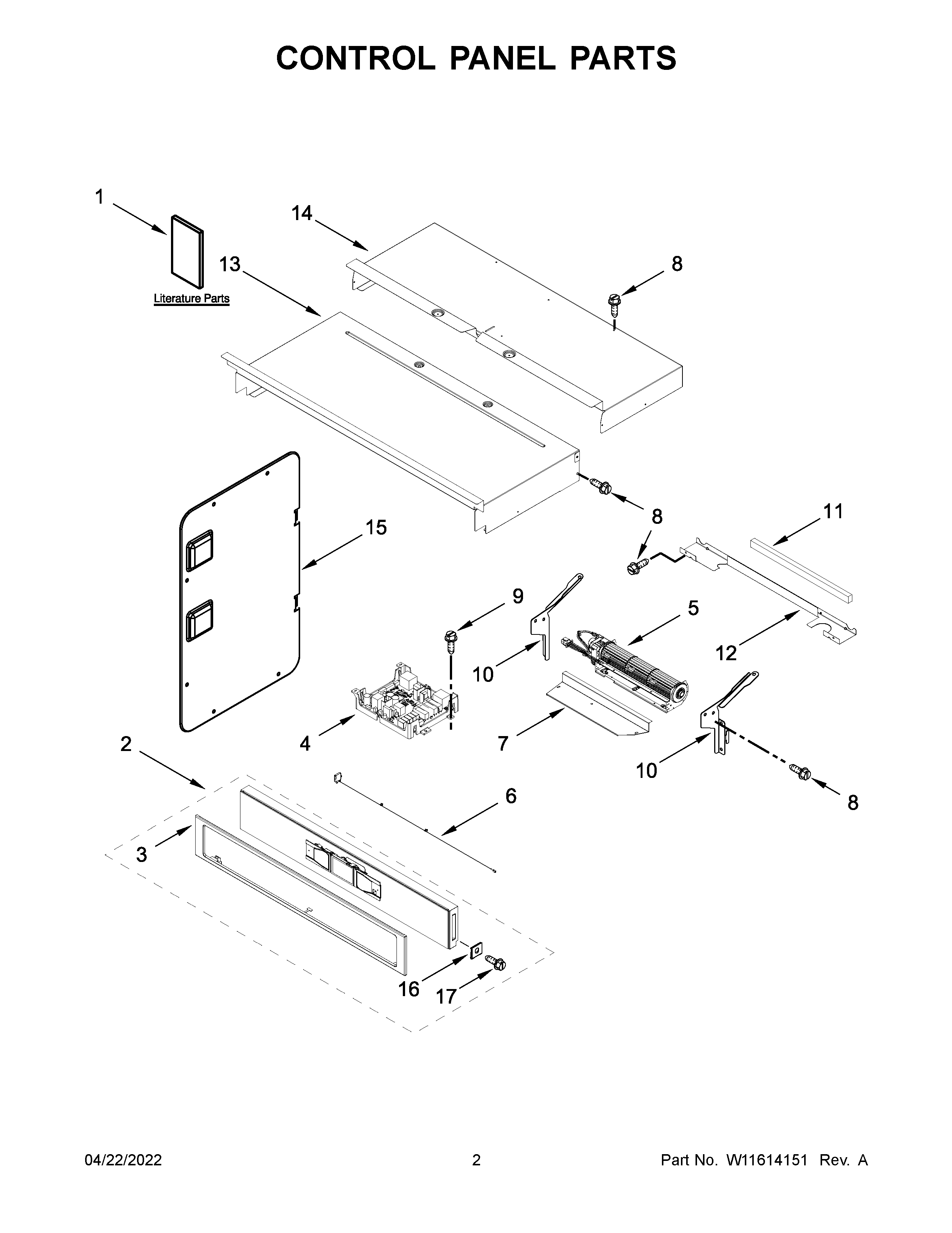 Control panel parts