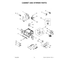 Whirlpool WOC54EC0HB20 cabinet and stirrer parts diagram