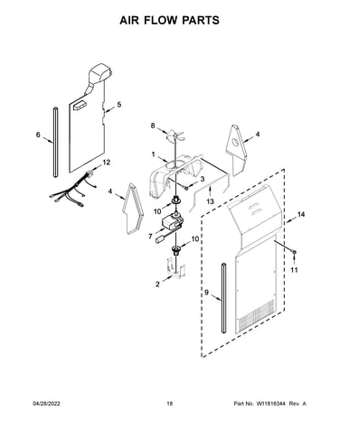 Air flow parts