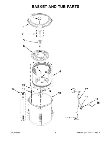 Basket and tub parts