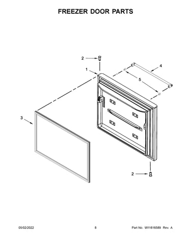 Freezer door parts