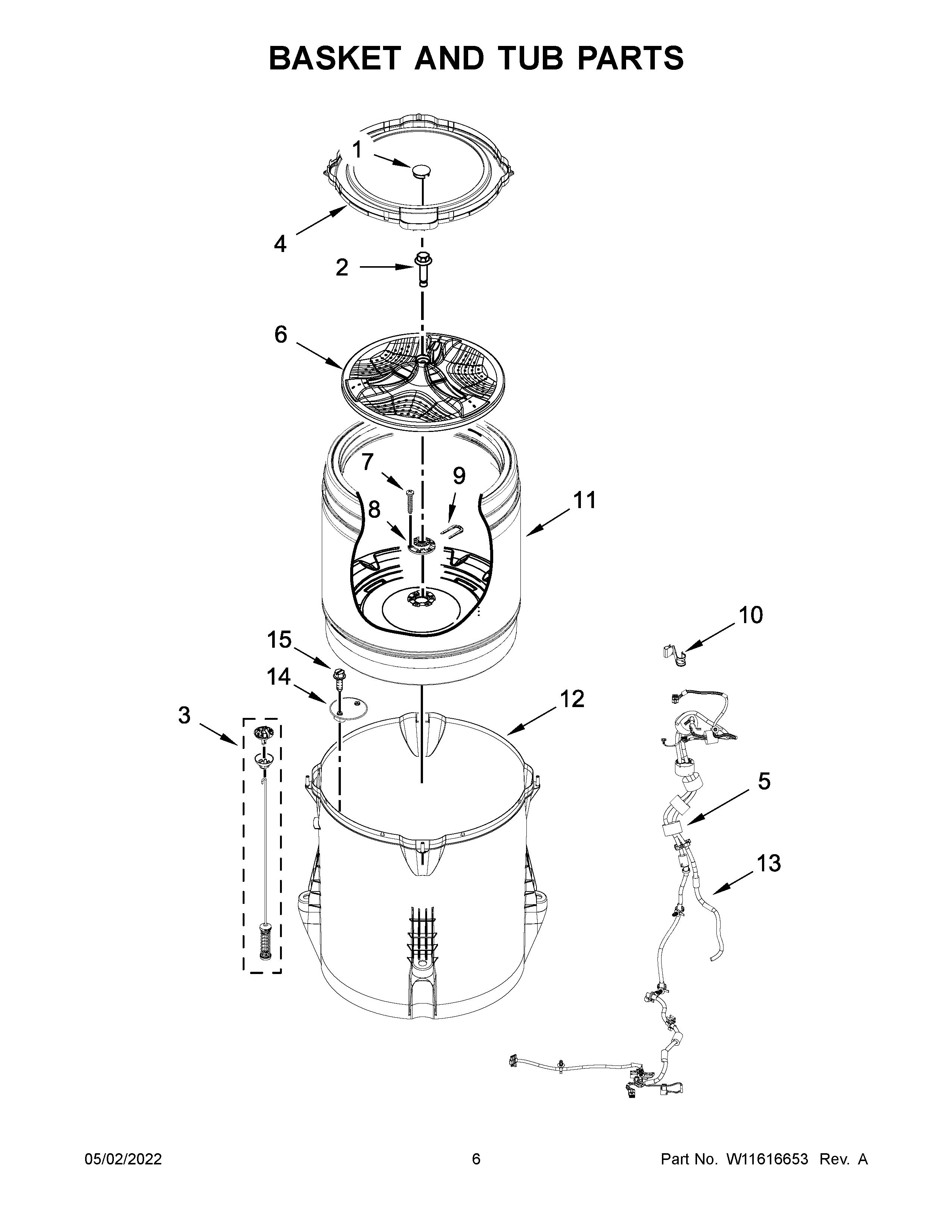 BASKET AND TUB PARTS