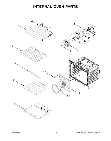 Internal oven parts