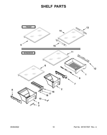Shelf parts