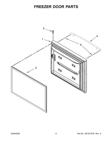 Freezer door parts