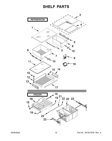 Shelf parts
