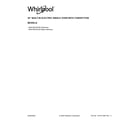 Whirlpool WOS72EC0HV20 cover sheet diagram