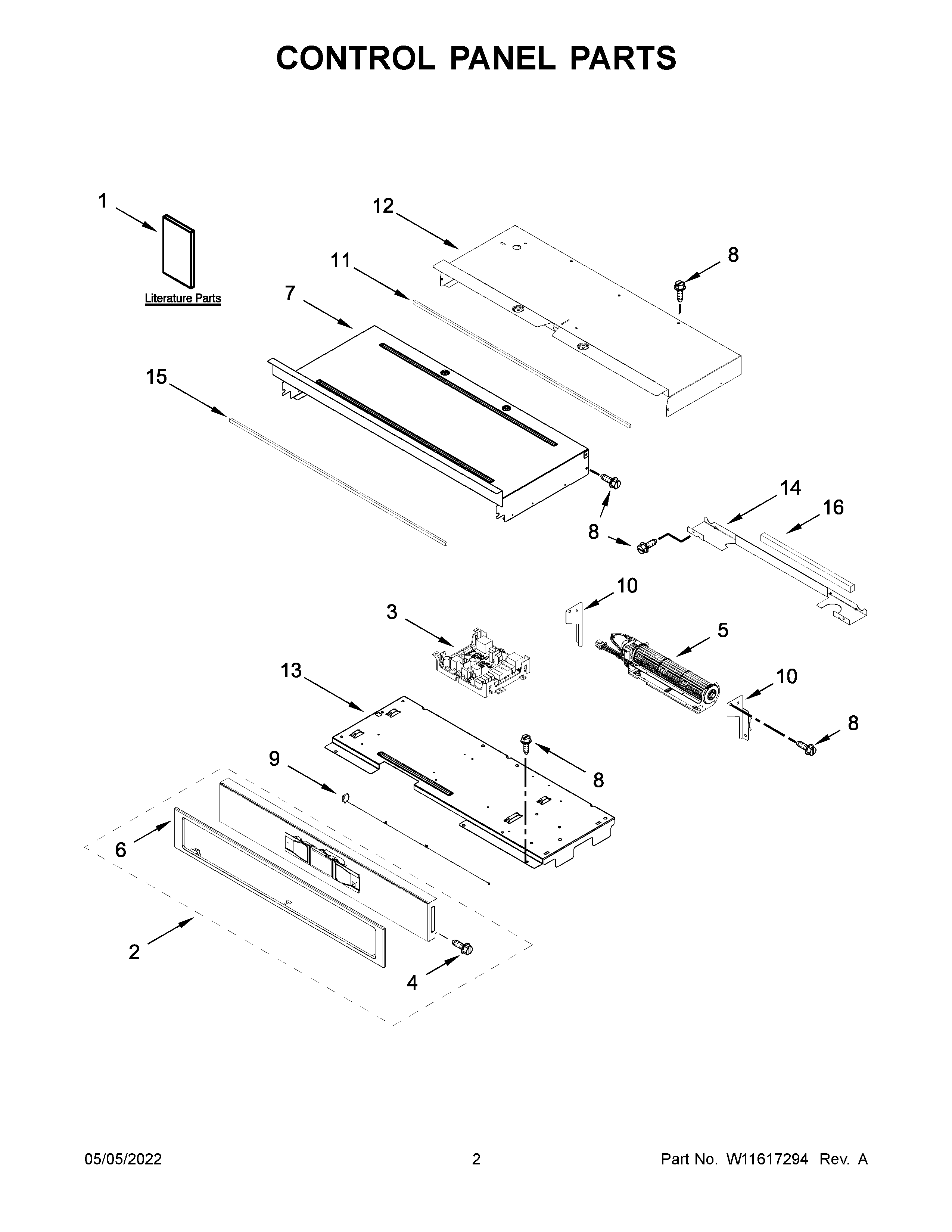 Control panel parts
