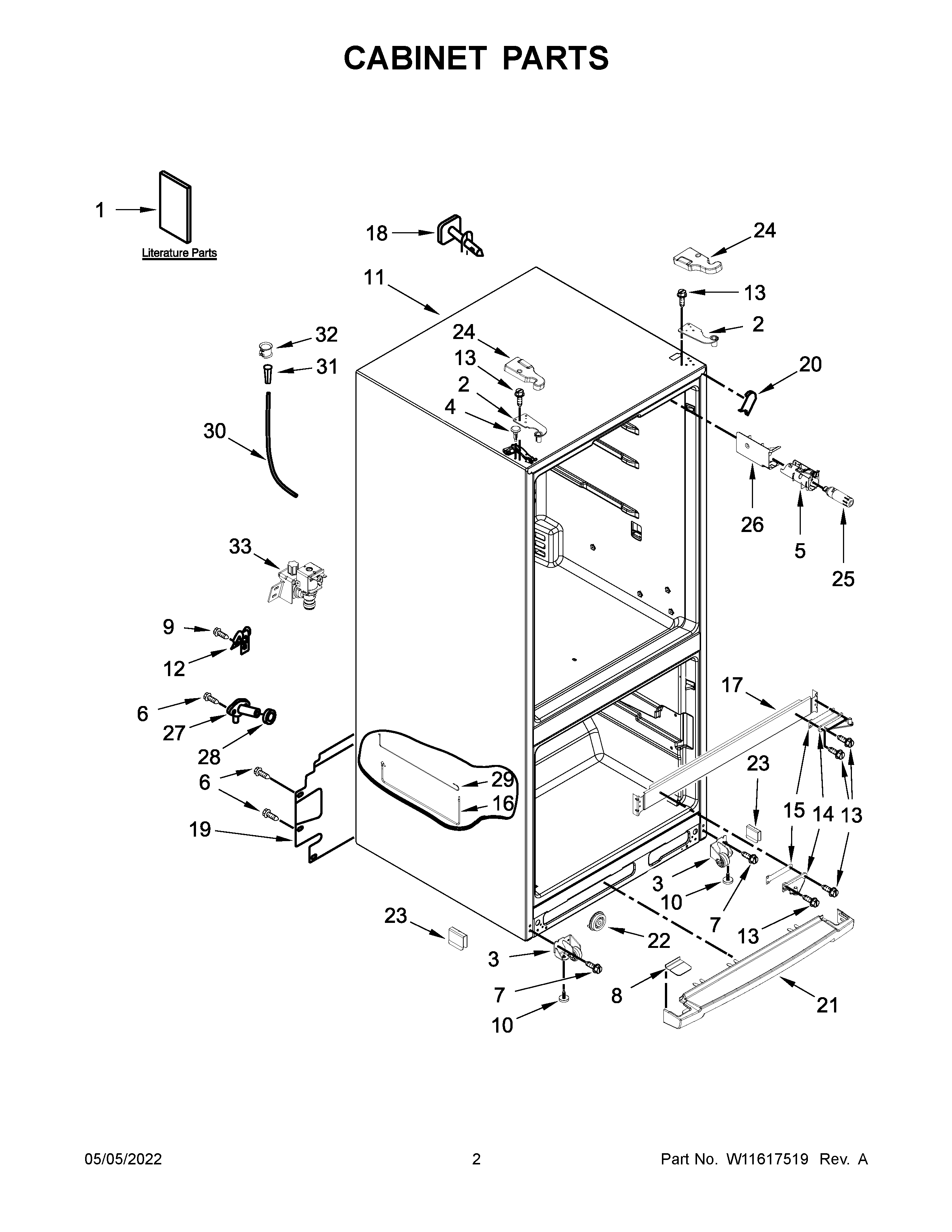Cabinet parts
