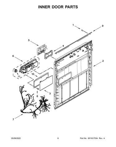 Inner door parts