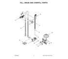 Amana ADB1400AGS2 fill, drain and overfill parts diagram