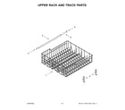 Amana ADB1400AGS2 upper rack and track parts diagram