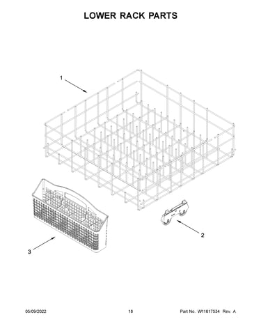 Lower rack parts