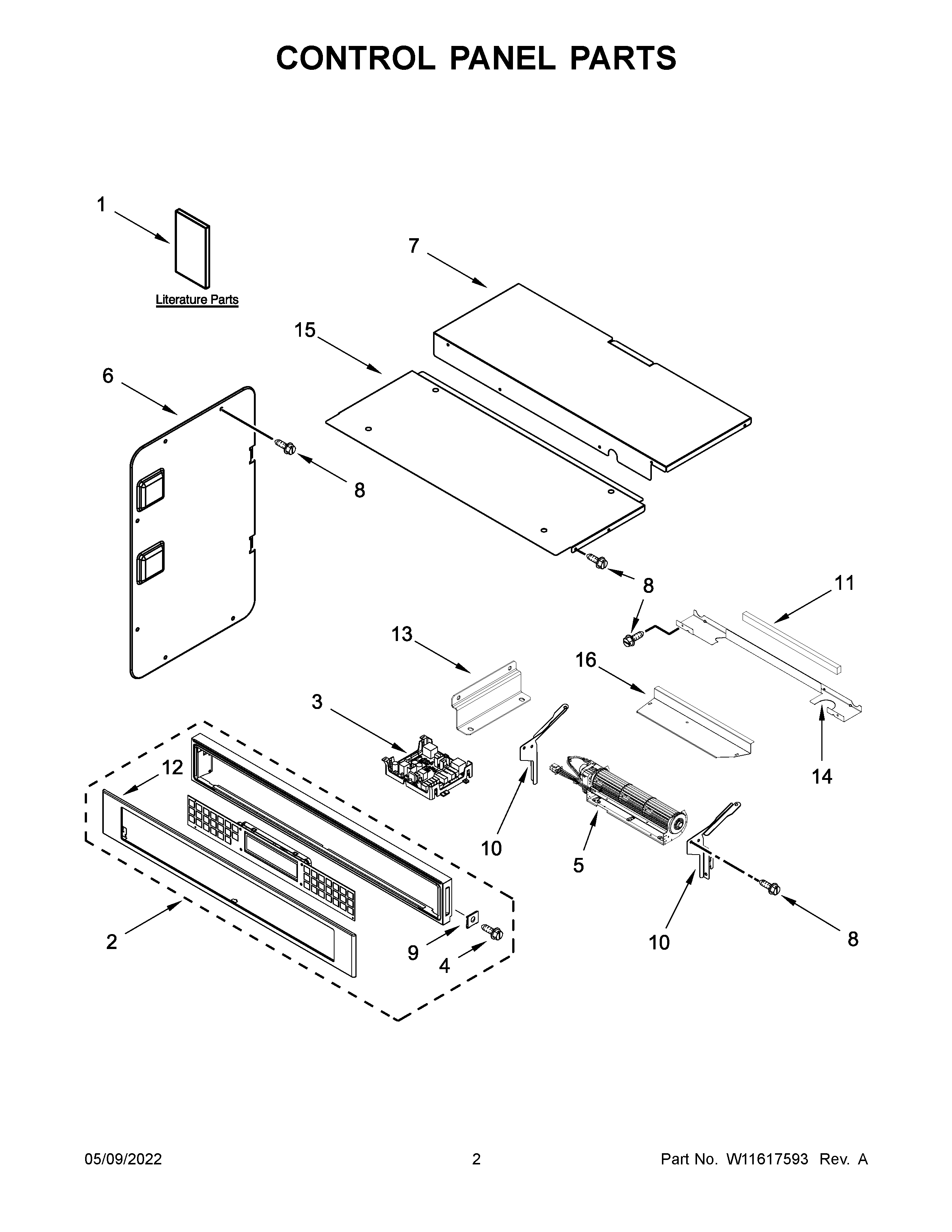 Control panel parts