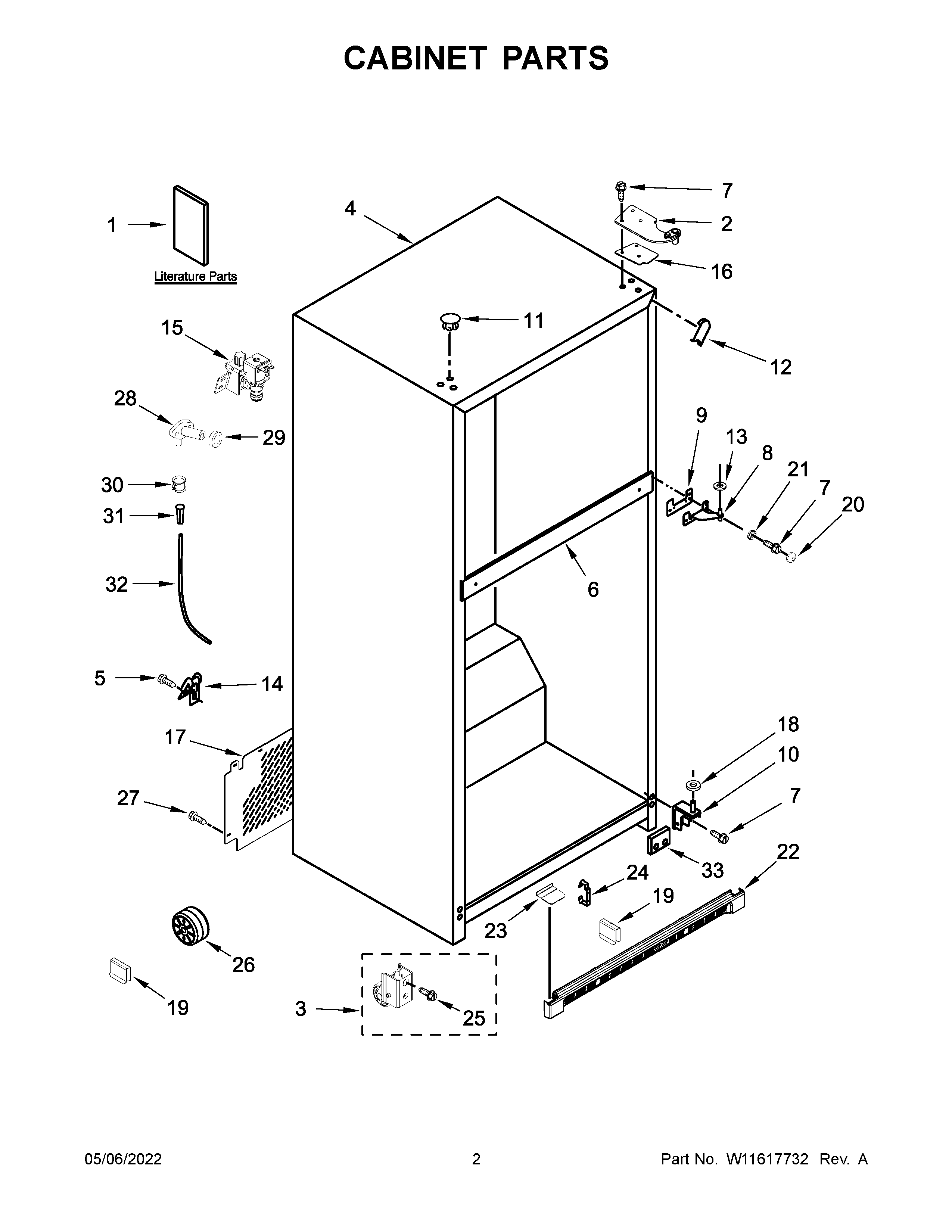Cabinet parts