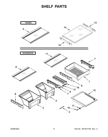 Shelf parts