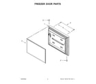 KitchenAid KRFF300EBS01 freezer door parts diagram