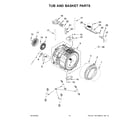 Whirlpool WFW9620HBK1 tub and basket parts diagram