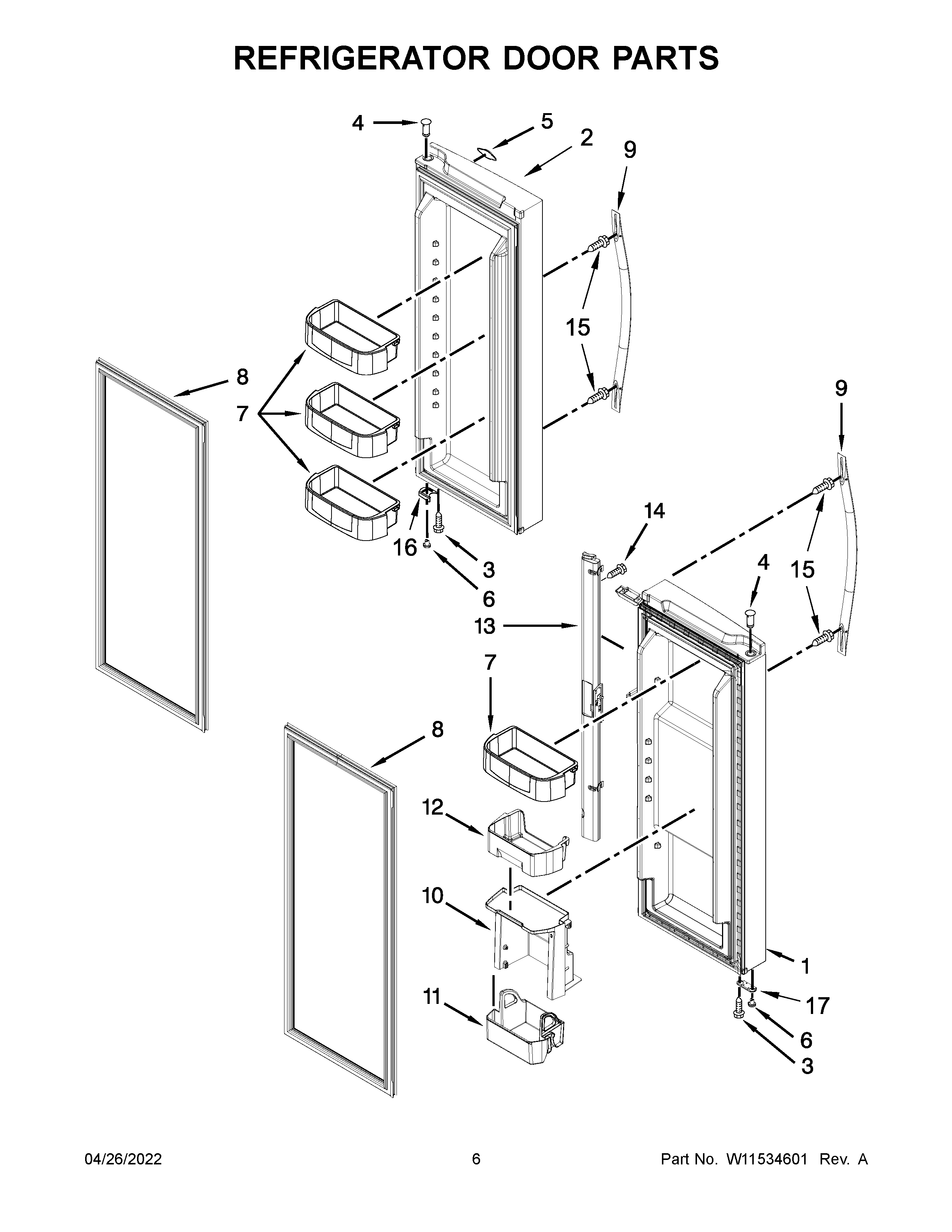 REFRIGERATOR DOOR PARTS