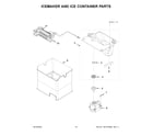 KitchenAid KRFF507HBS04 icemaker and ice container parts diagram
