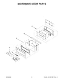 Microwave door parts