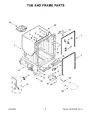 Tub and frame parts