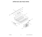 KitchenAid KDPM604KBS1 upper rack and track parts diagram