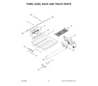 KitchenAid KDPM604KBS1 third level rack and track parts diagram