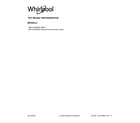 Whirlpool WRT519SZDB07 cover sheet diagram