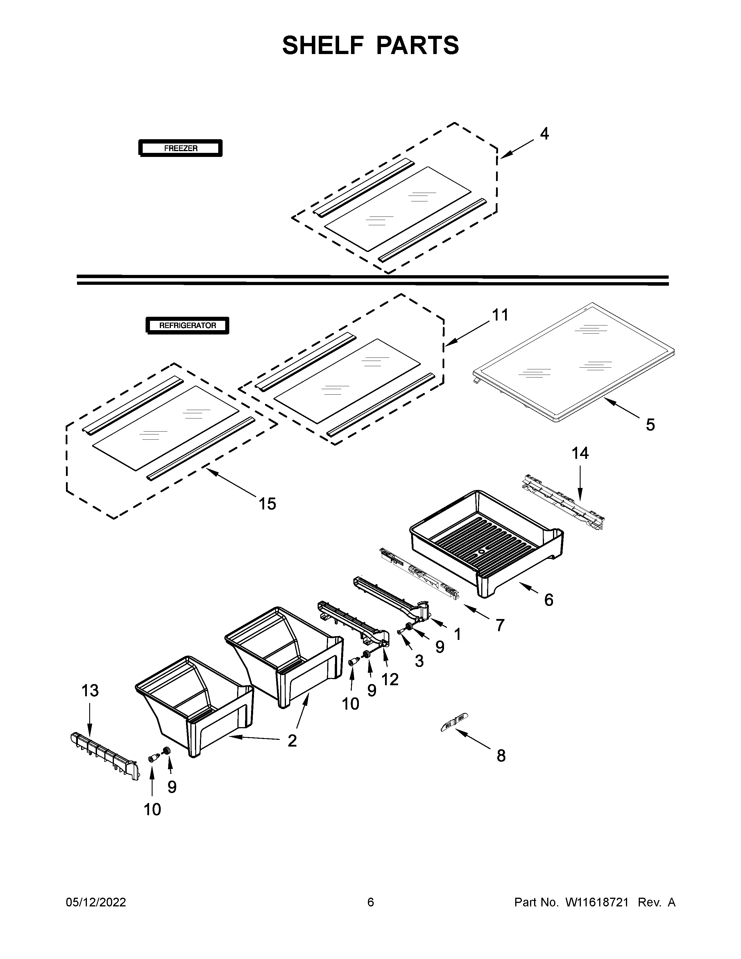 Shelf parts