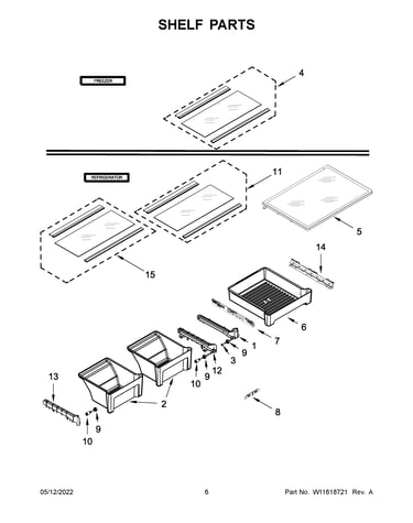 Shelf parts