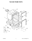 Tub and frame parts