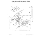 KitchenAid KDTE104KPS1 pump, washarm and motor parts diagram