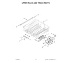 KitchenAid KDTE104KPS1 upper rack and track parts diagram