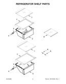 Refrigerator shelf parts