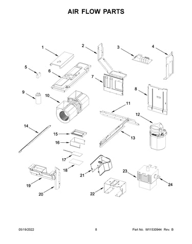 Air flow parts