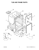 Tub and frame parts