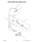 Upper wash and rinse parts