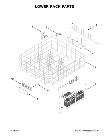 Lower rack parts