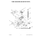 KitchenAid KDTM704KPS1 pump, washarm and motor parts diagram