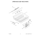 KitchenAid KDTM704KPS1 upper rack and track parts diagram